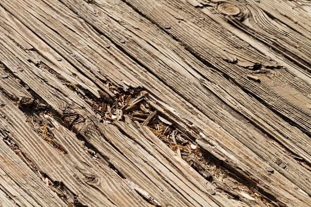 Deck repair process showing attention to detail