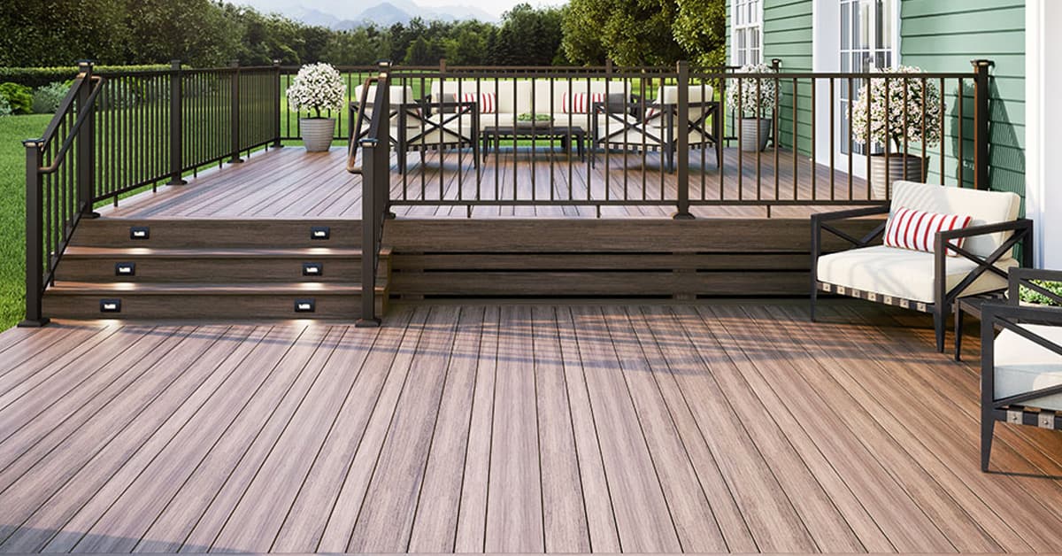 Custom built deck with modern design features