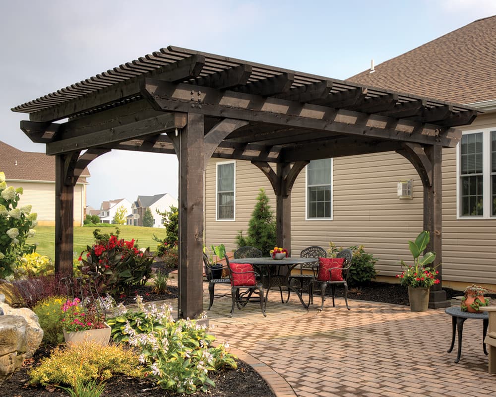 Custom built deck with modern design features