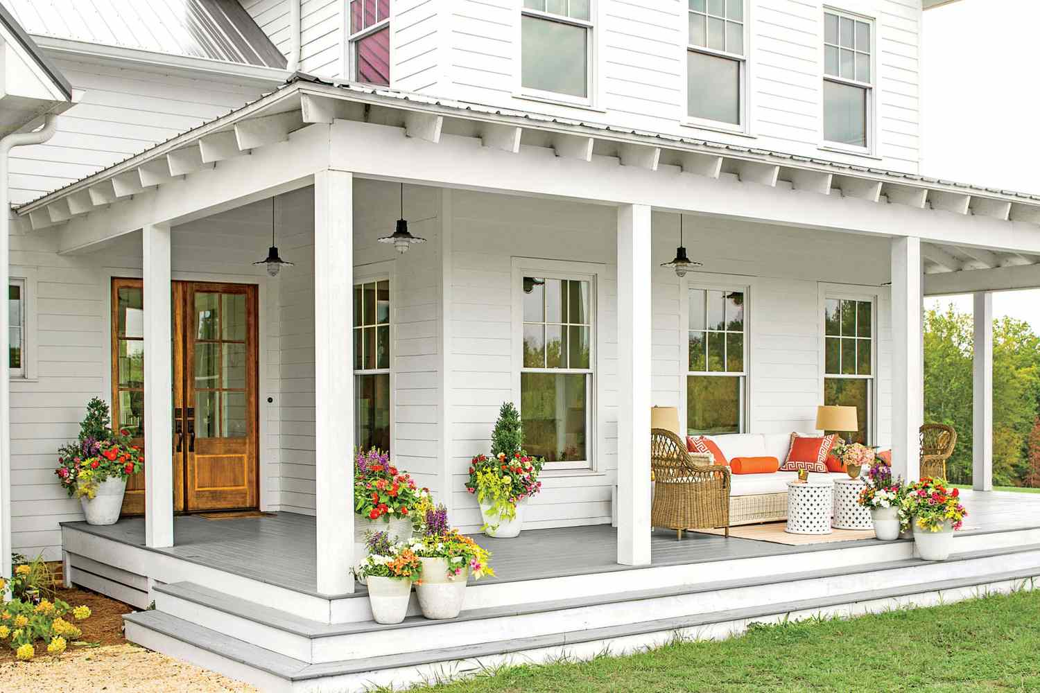 Custom built deck with modern design features